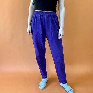 Vintage Purple Elastic Waist Pants Sz S